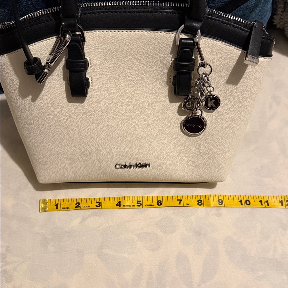 Calvin Klein Black and Cream Satchel - Picture 9 of 10